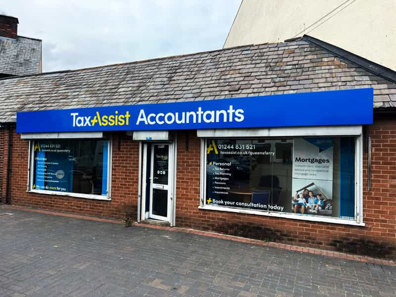 An image of the outdoor TaxAssist signage.